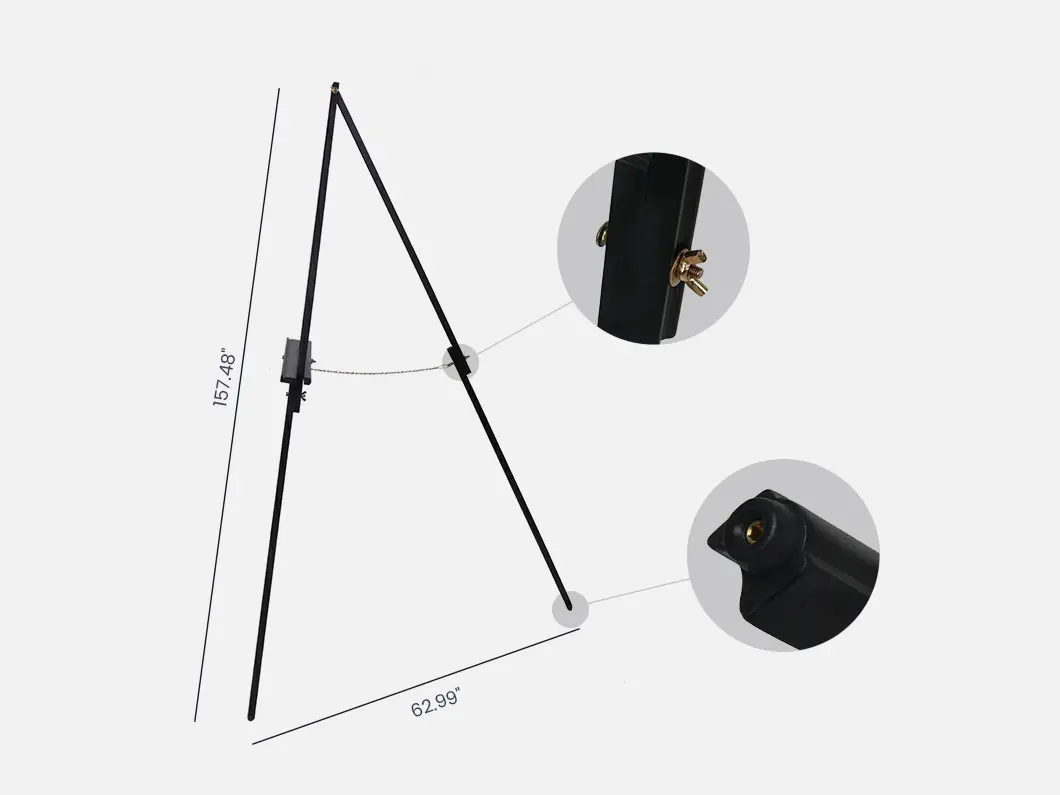 Wooden Easel (Black) - View 3