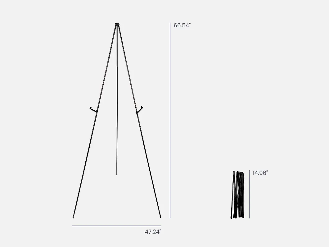 Metal Display Easel (Champagne Gold) - View 2