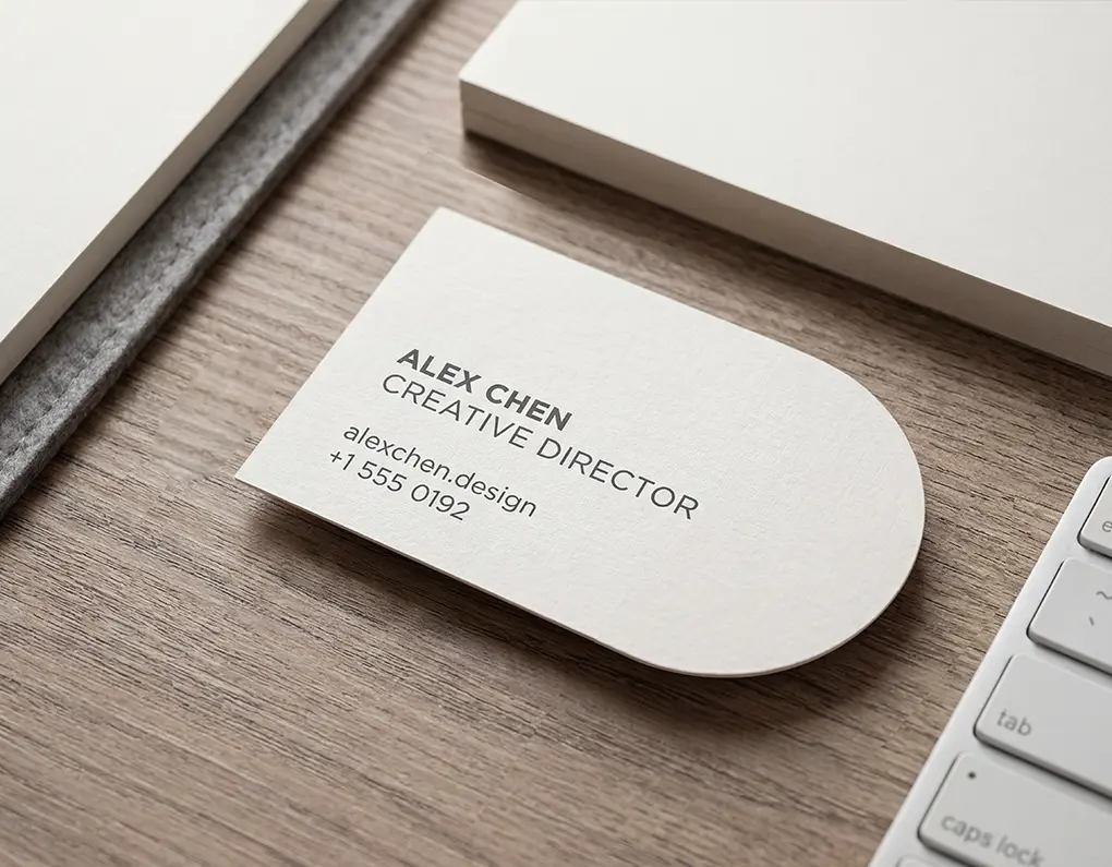 Half Circle Business Cards