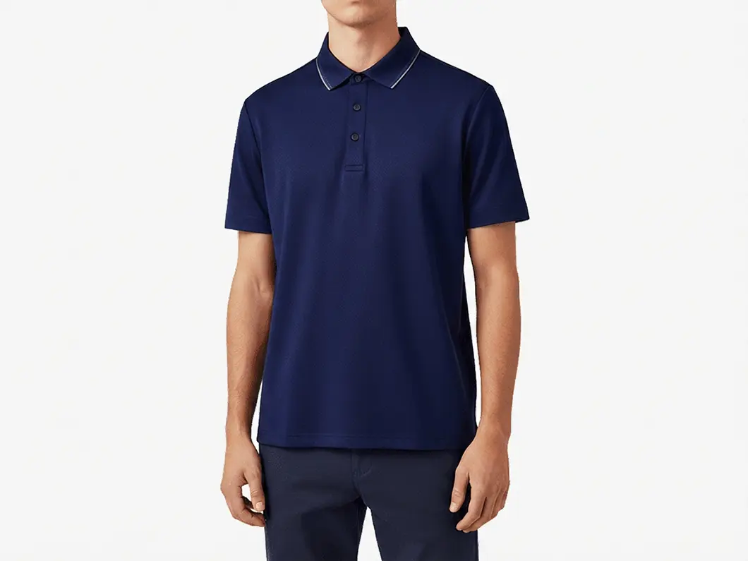 Stretch Pique Polo Shirt - View 1