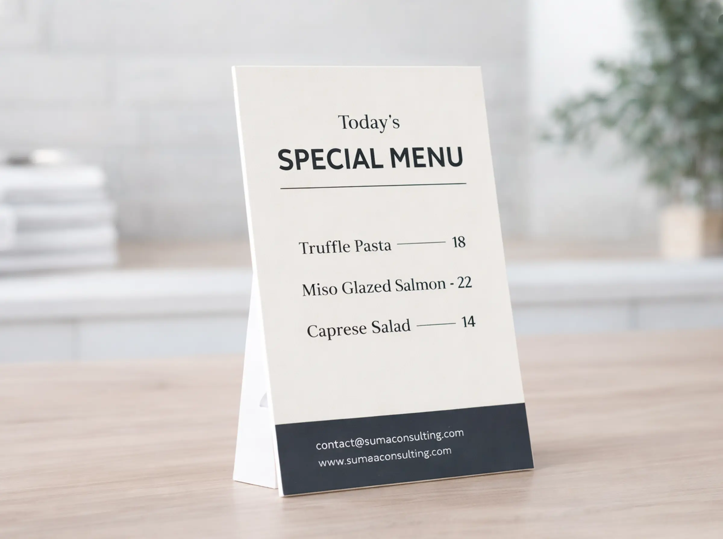 Mounted Tabletop Signs - View 1