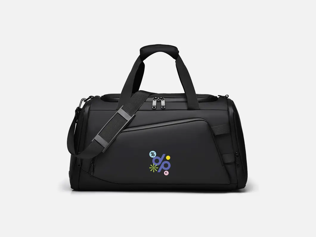 Water-Resistant Gym Duffel Bag with Shoe Compartment - View 1
