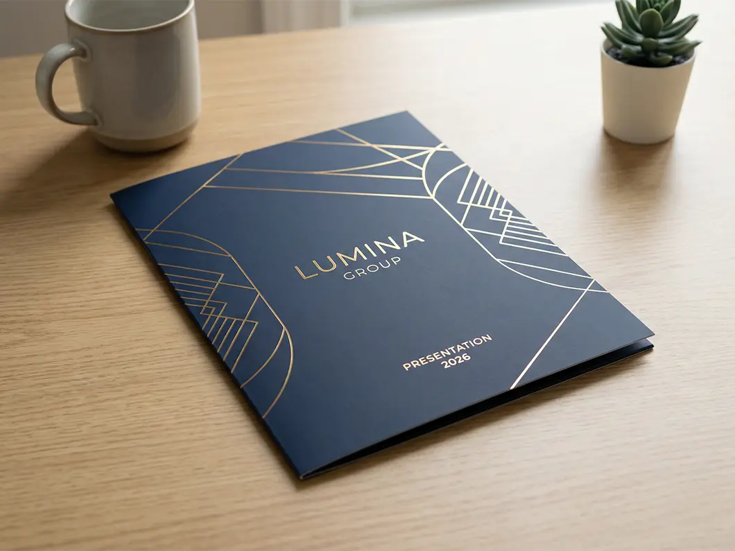 Branded Foil Accent Presentation Folders - Overview