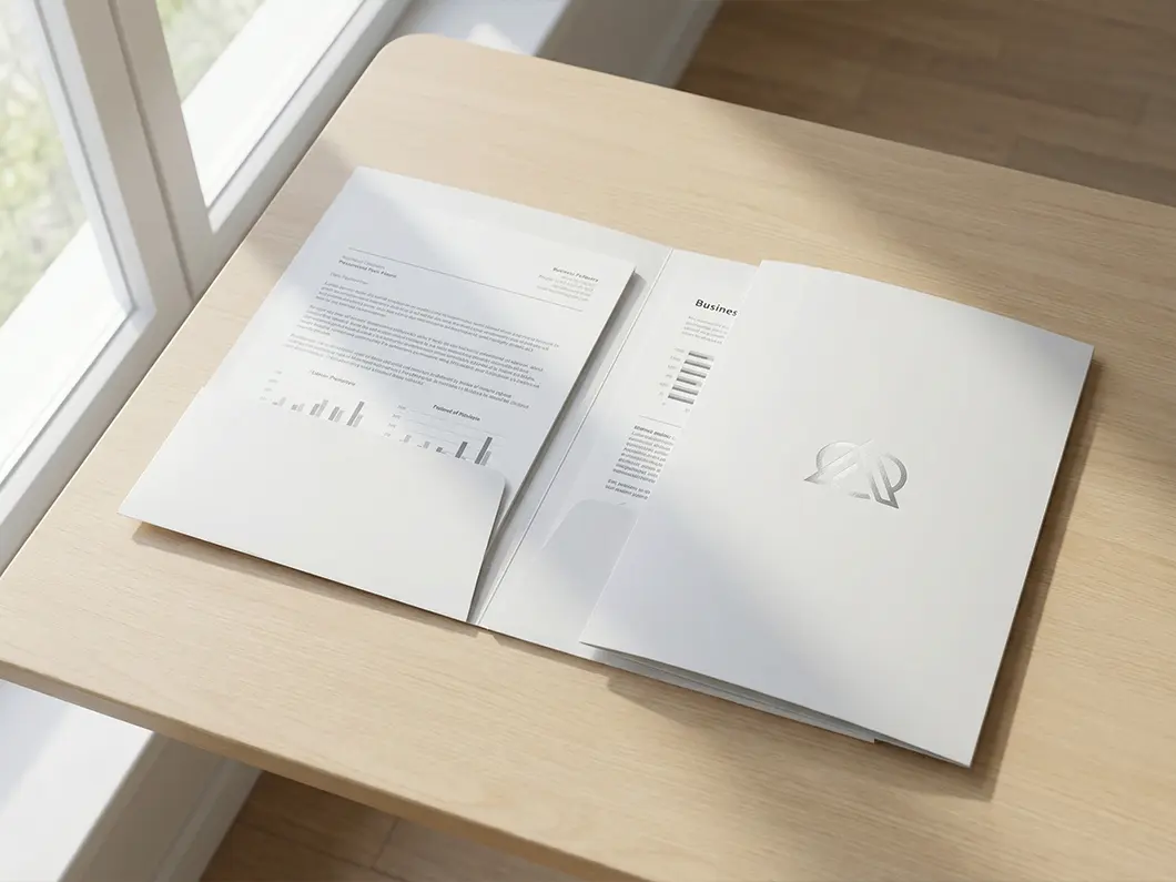Branded Foil Accent Presentation Folders - View 5