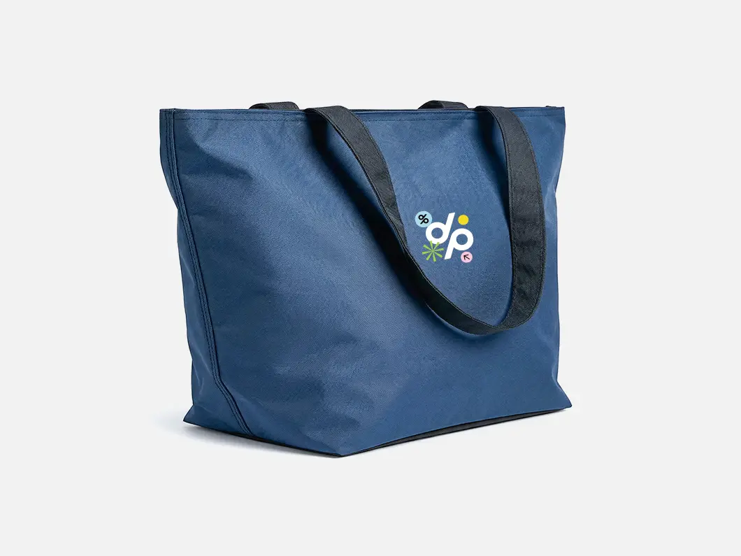 Zippered Oxford Tote Bag
