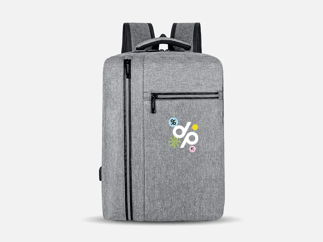 Multi-Compartment Laptop Backpack with USB
