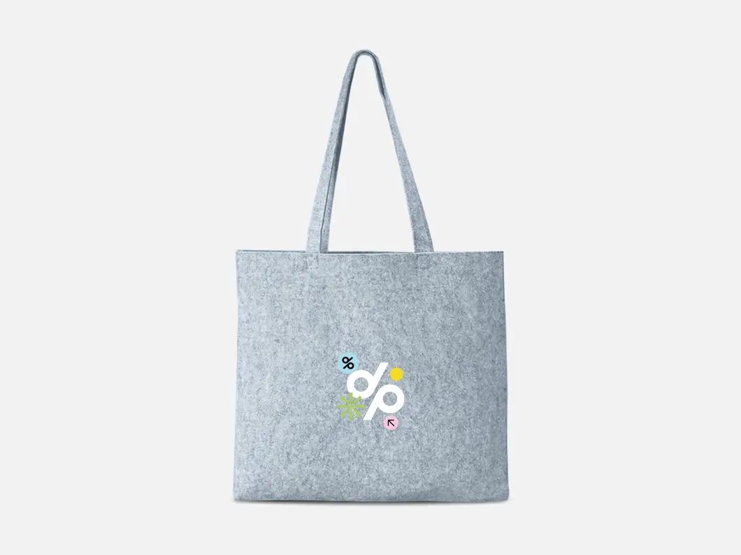 Minimalist Felt Tote Bag - View 1