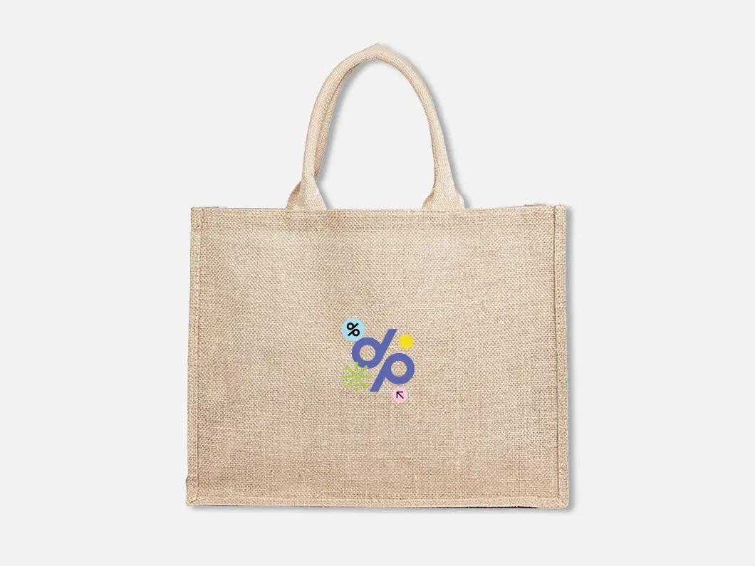 Natural Jute Tote Bag - View 1