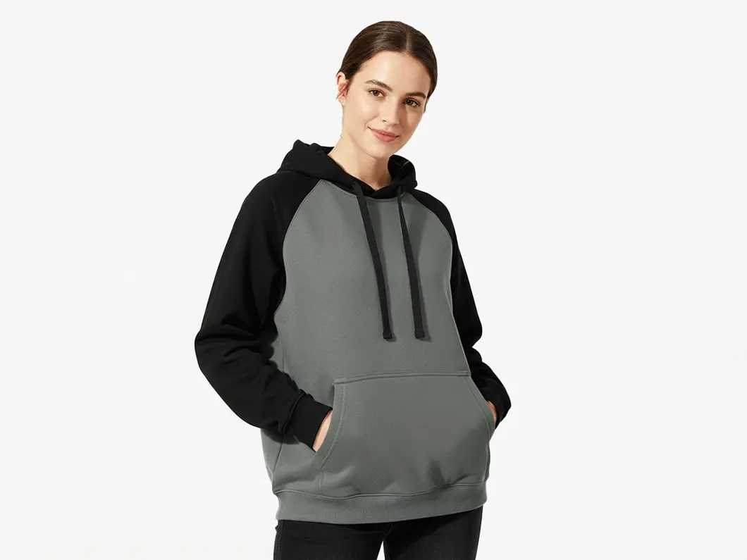 Contrast Raglan Hoodie