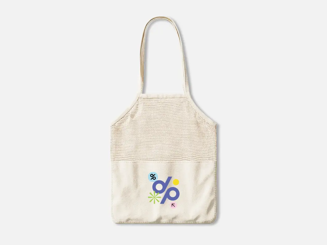 Mesh & Cotton Tote Bag - View 1