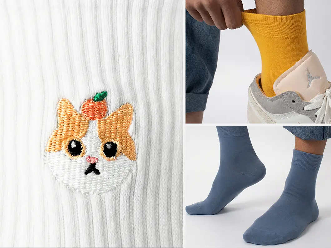 Short Crew Embroidered Socks - View 3