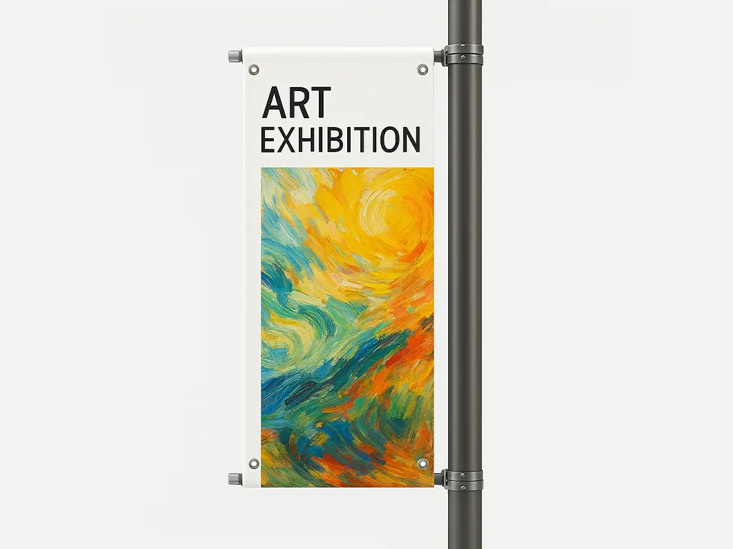 Street pole banner set