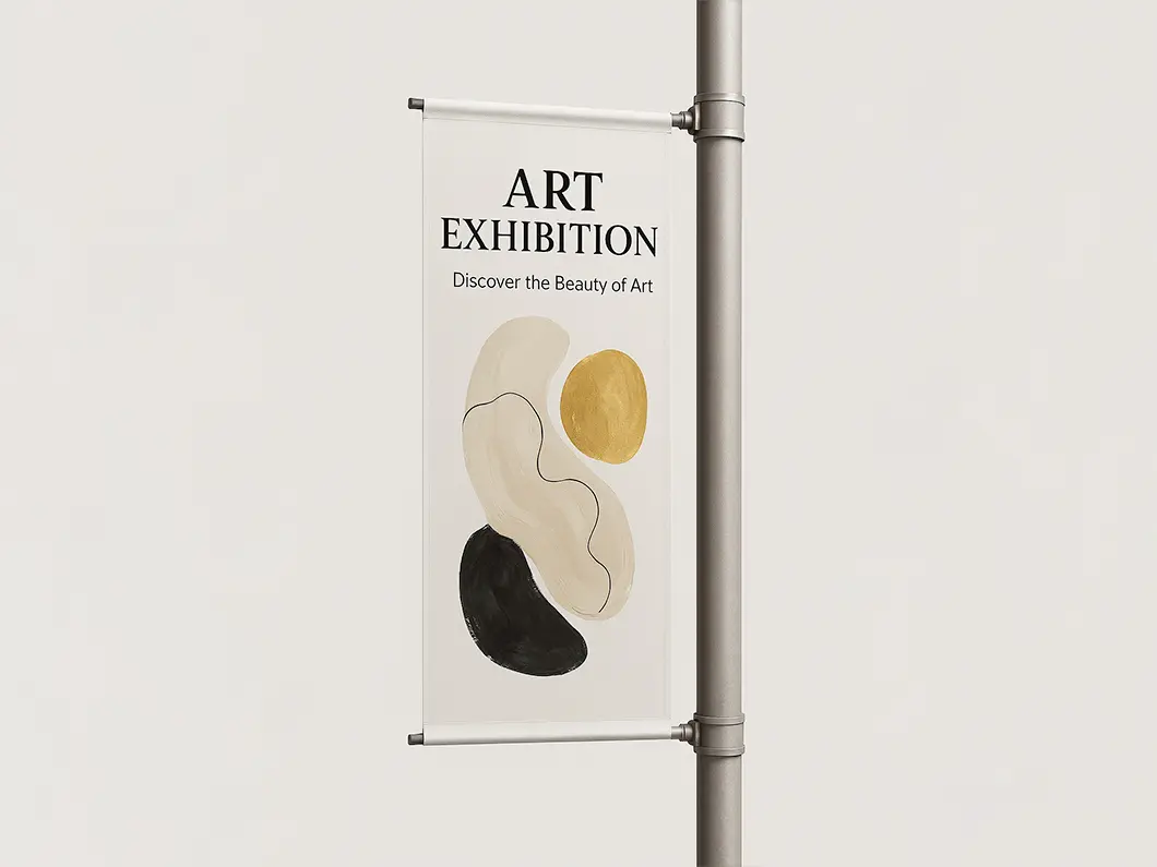 Street pole banner set
