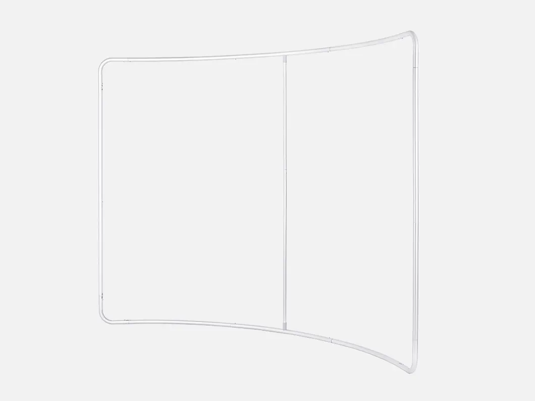 Curved tension fabric backdrop